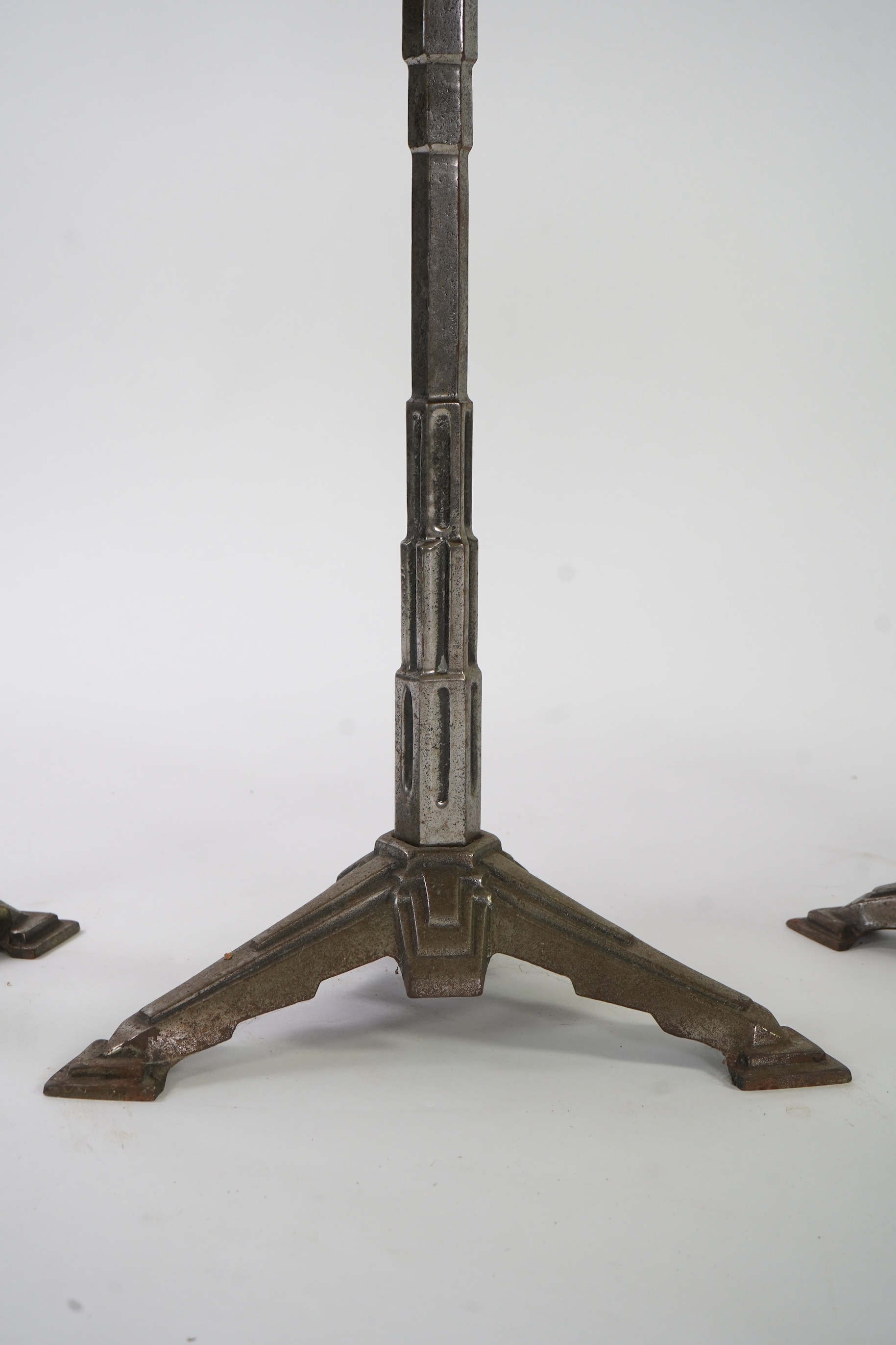 A set of four Art Deco 'Skyscraper' designed occasional or bistro tables